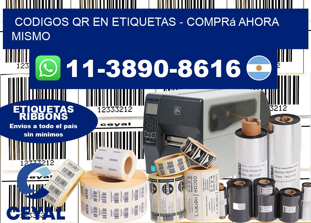 CODIGOS QR EN ETIQUETAS - Comprá ahora mismo