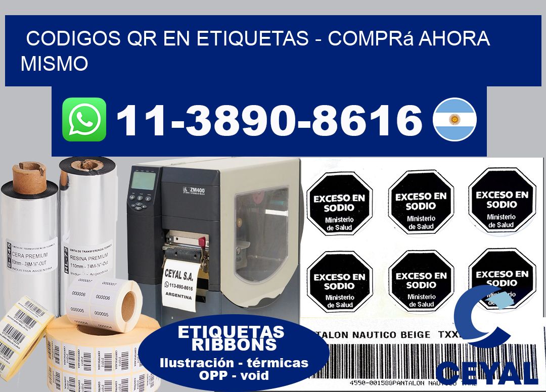 CODIGOS QR EN ETIQUETAS – Comprá ahora mismo
