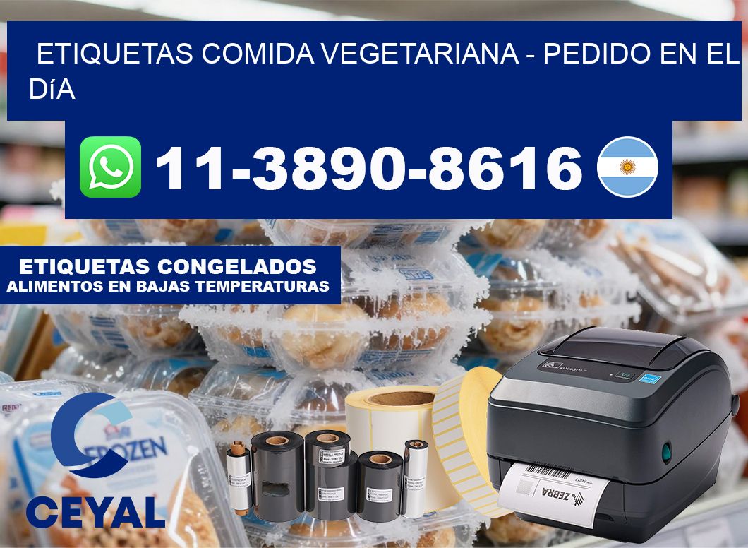 ETIQUETAS COMIDA VEGETARIANA – Pedido en el día