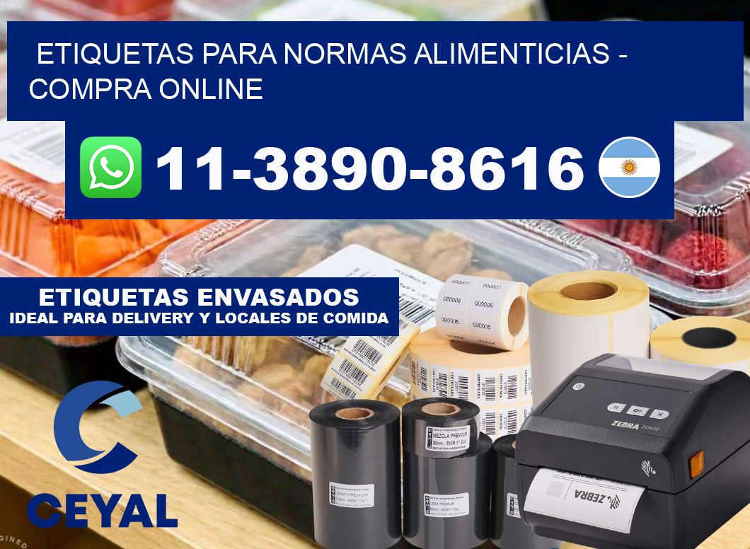 ETIQUETAS PARA NORMAS ALIMENTICIAS - compra online