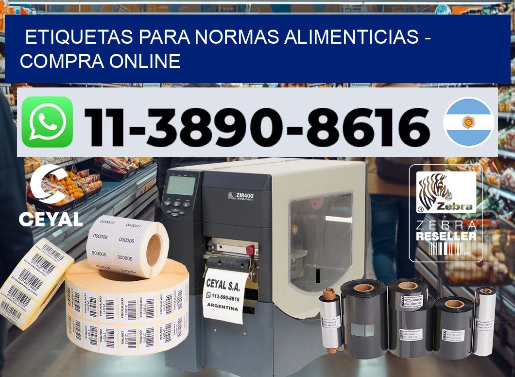 ETIQUETAS PARA NORMAS ALIMENTICIAS - compra online