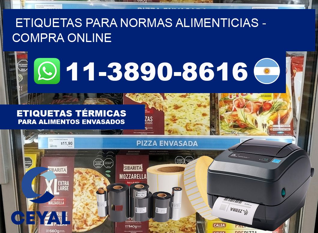 ETIQUETAS PARA NORMAS ALIMENTICIAS – compra online