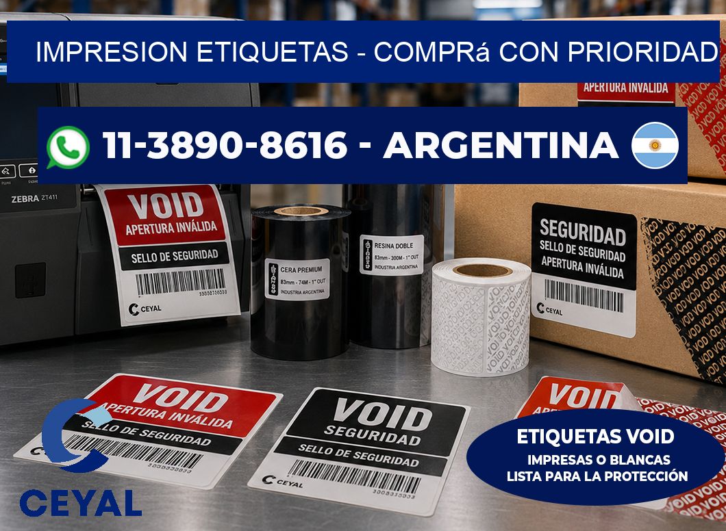 IMPRESION ETIQUETAS - Comprá con prioridad