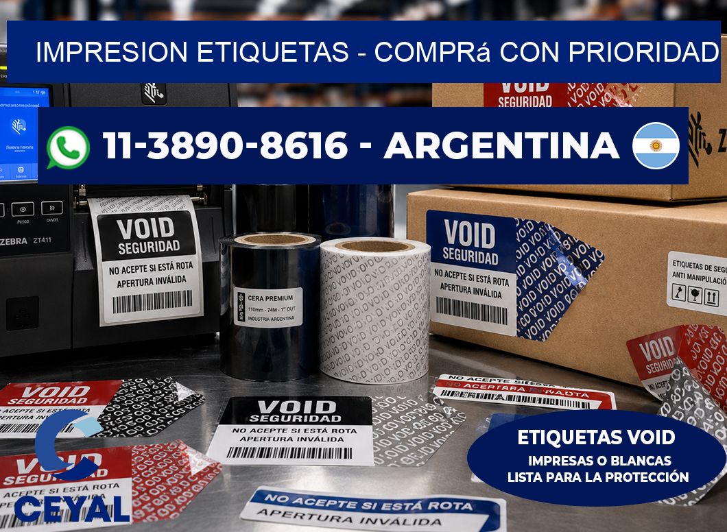 IMPRESION ETIQUETAS - Comprá con prioridad
