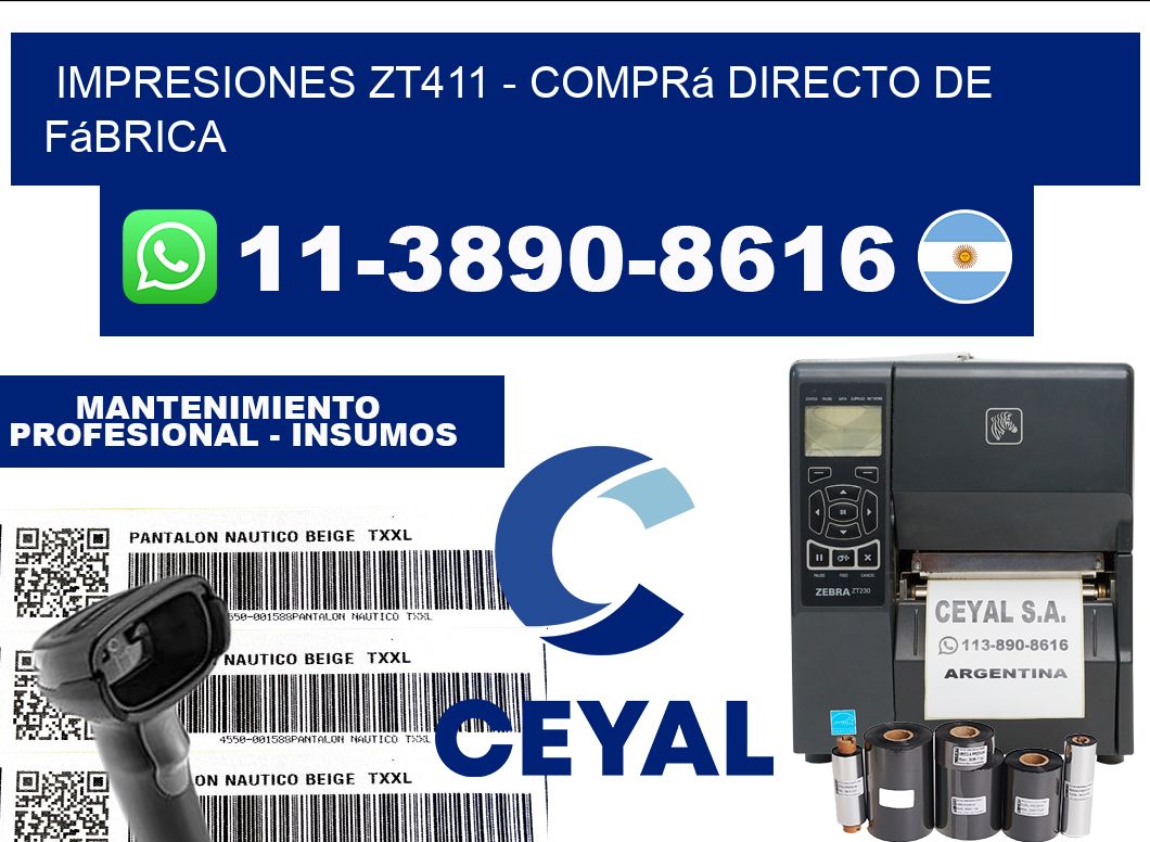 Impresiones ZT411 - Comprá directo de fábrica