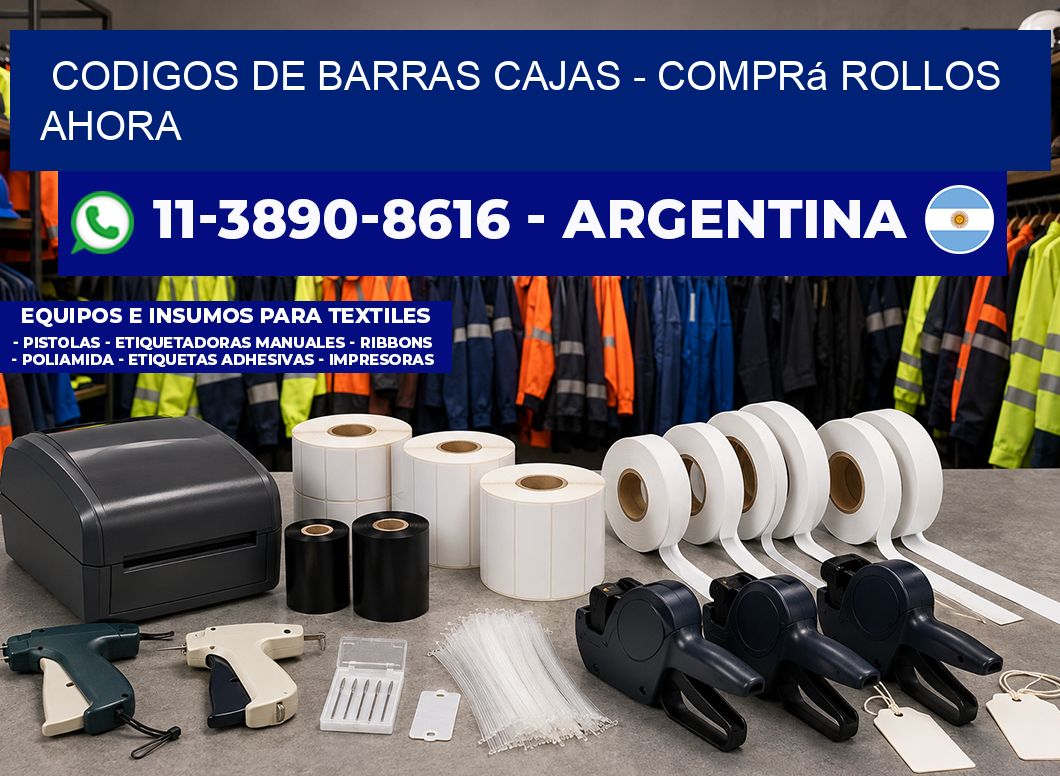 codigos de barras cajas - Comprá rollos ahora