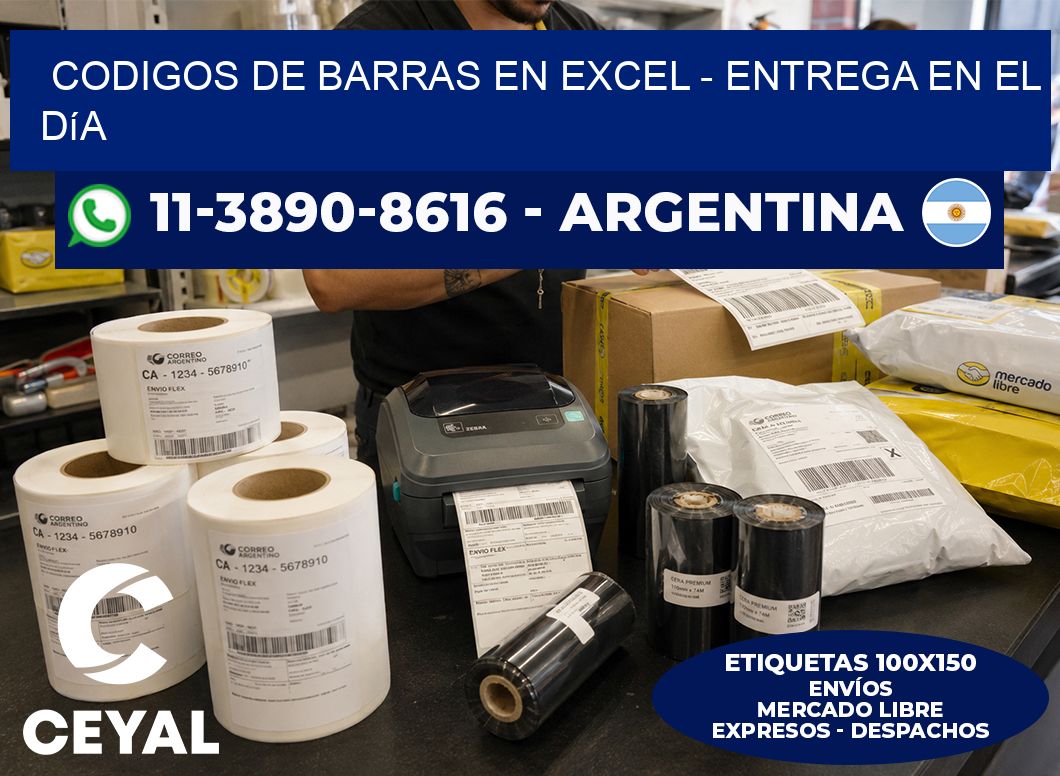 codigos de barras en excel – Entrega en el día