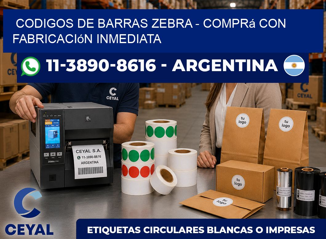 codigos de barras zebra - Comprá con fabricación inmediata
