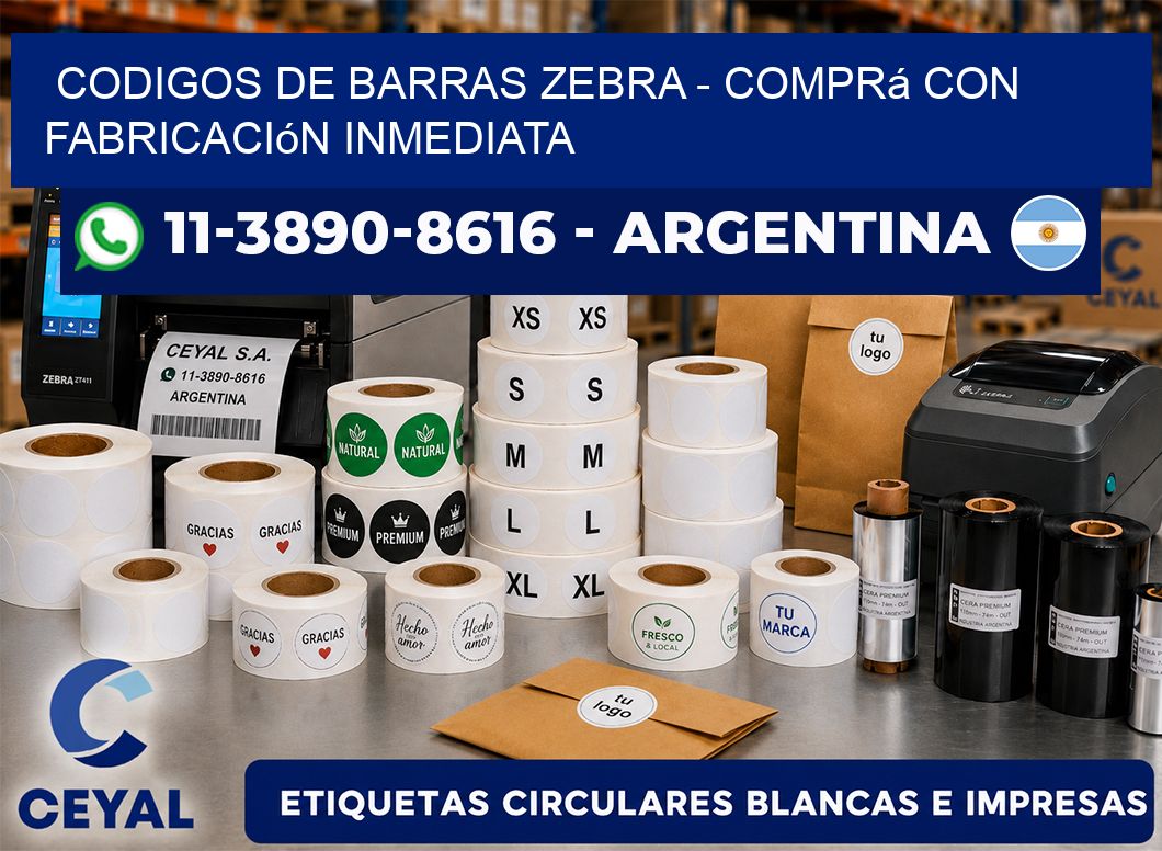 codigos de barras zebra - Comprá con fabricación inmediata