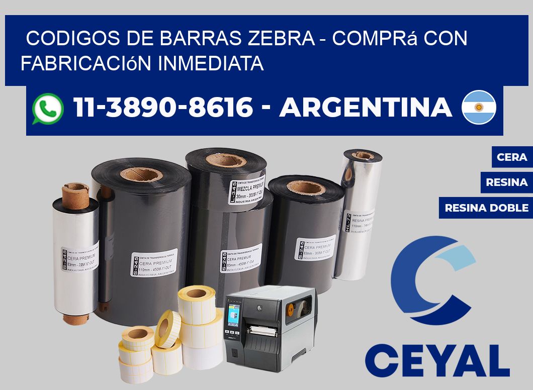 codigos de barras zebra - Comprá con fabricación inmediata