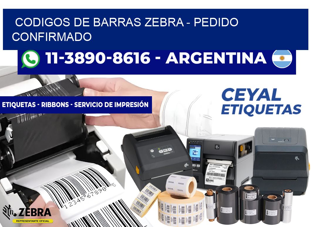 codigos de barras zebra - Pedido confirmado