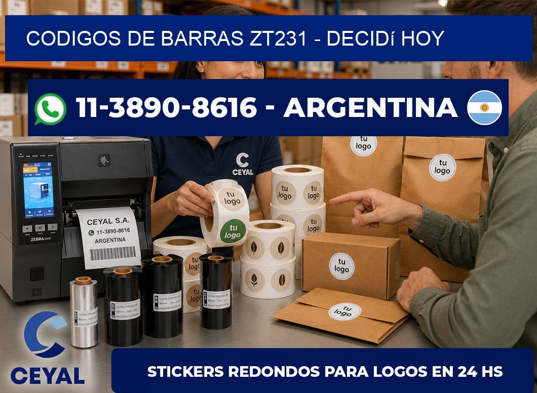 codigos de barras zt231 - Decidí hoy