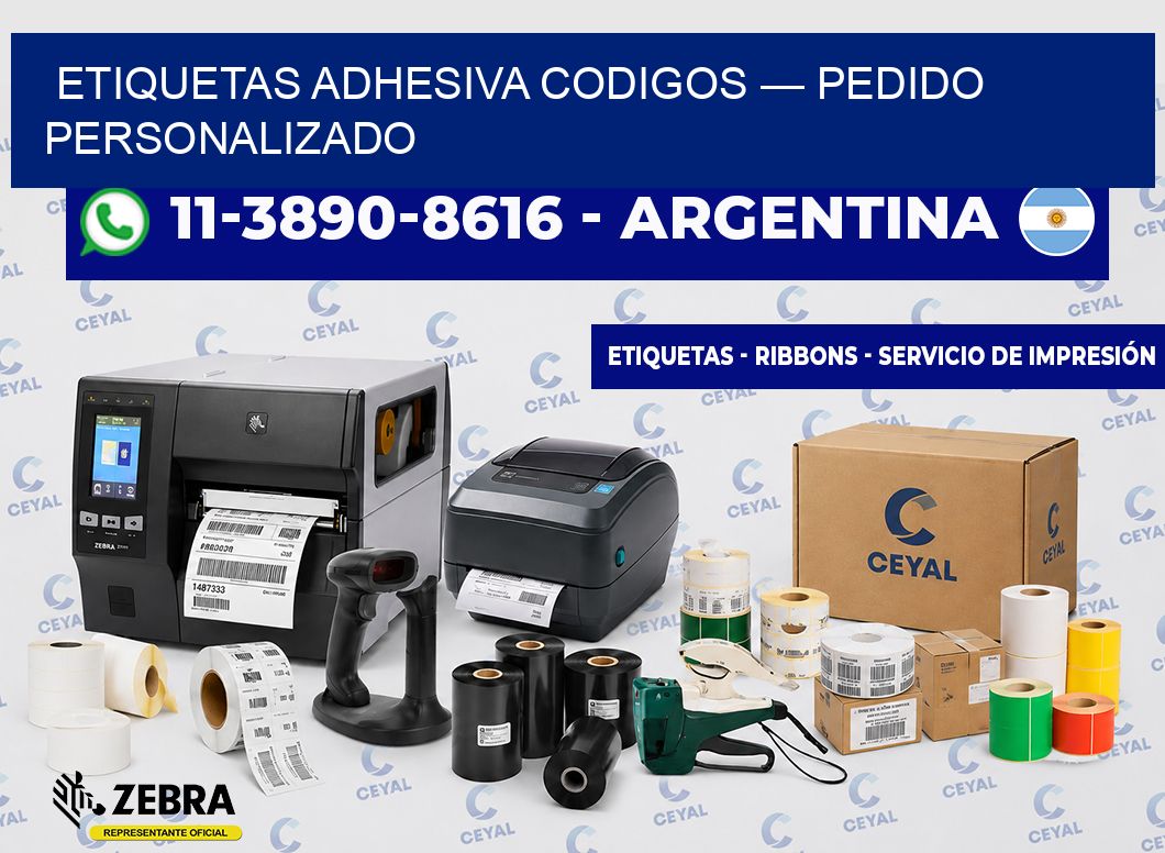etiquetas adhesiva codigos — Pedido personalizado