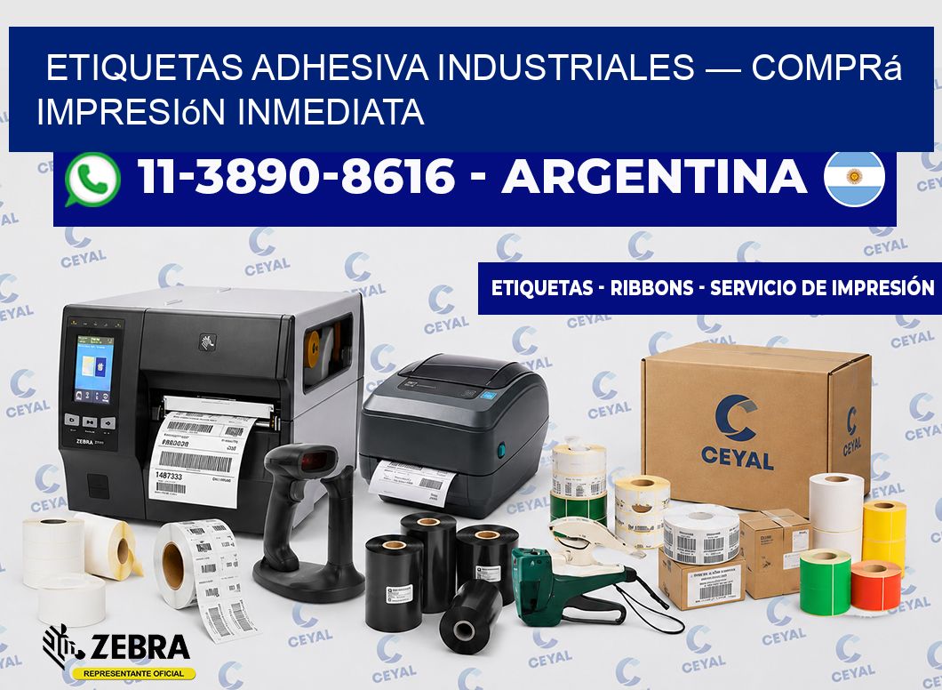 etiquetas adhesiva industriales — Comprá impresión inmediata