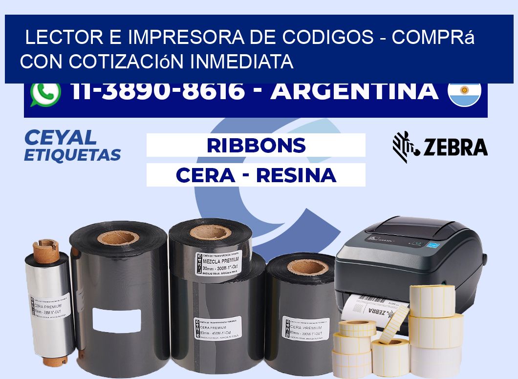 lector e impresora de codigos - Comprá con cotización inmediata