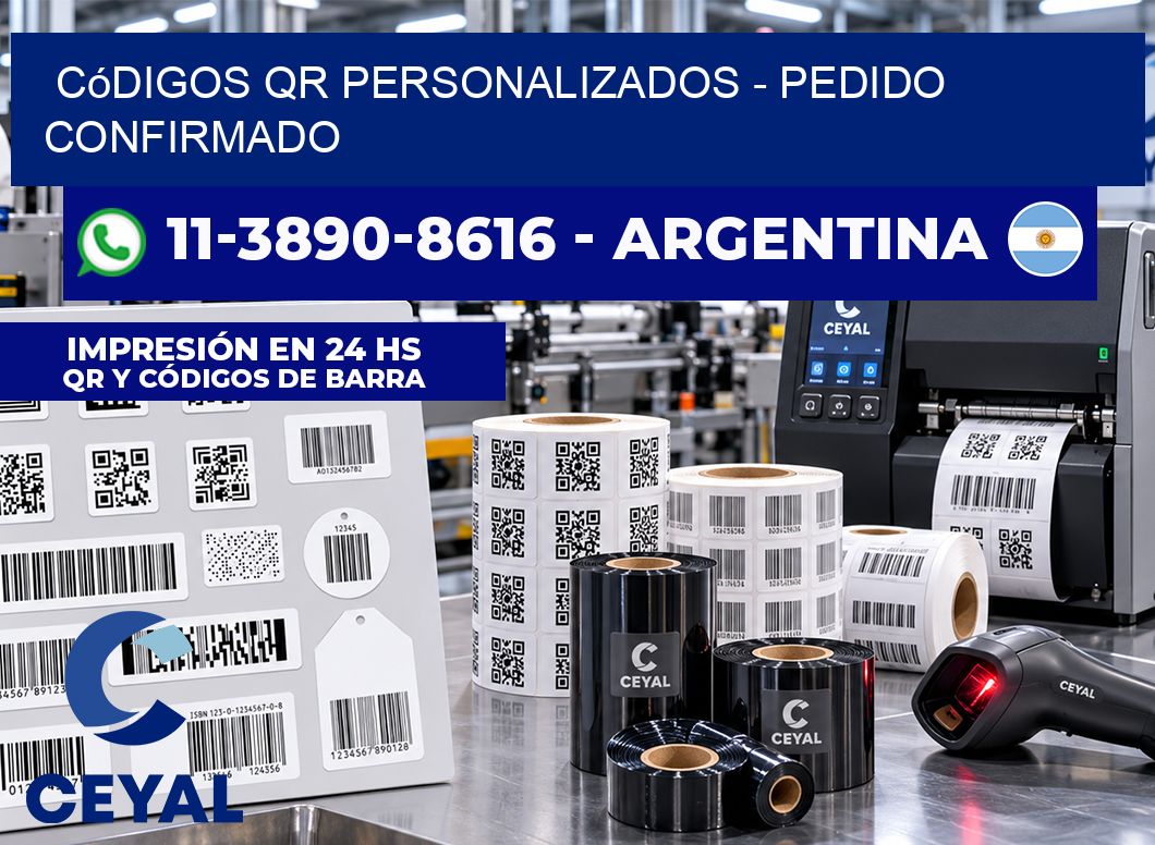 Códigos QR Personalizados - Pedido confirmado
