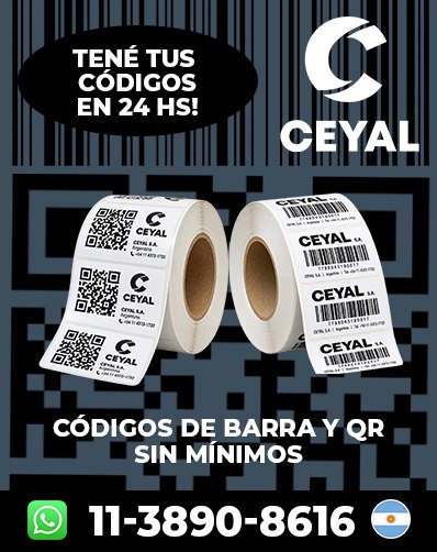 Códigos de barras Impresos - Comprá con atención inmediata